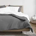 Bare Home | Organic Cotton Sateen Duvet Cover Set King/California King / Light Grey