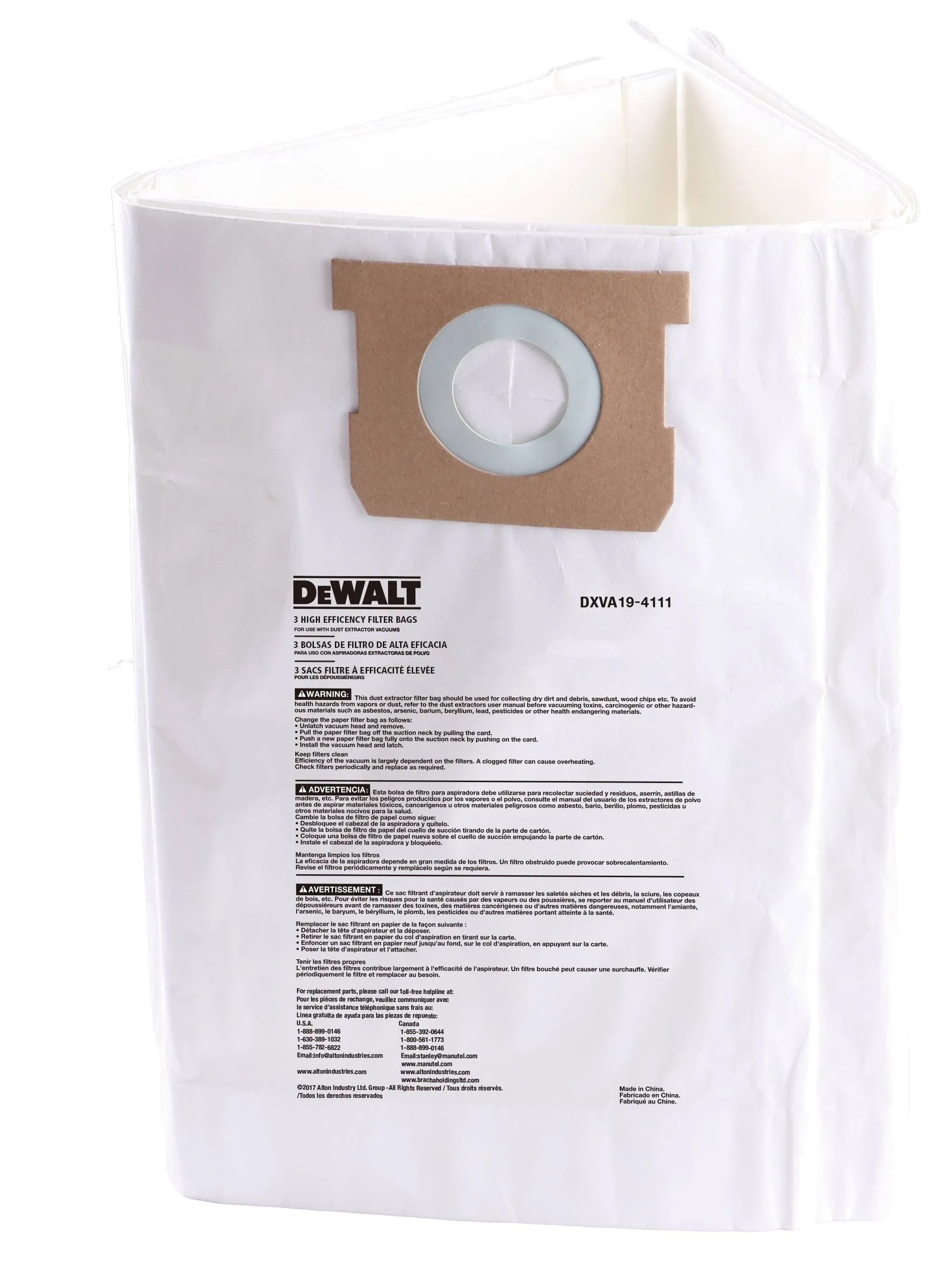 DEWALT 3-Count 6-10 Gallon Fine Dust Bag - DXVA19-4111 | Blain's Farm & Fleet