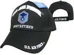 U.S. Air Force MSGT Retired Black Usaf Embroidered Ball Cap Hat 540B