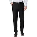 Haggar Black Premium Comfort 4-Way Stretch Slim Fit Flat Front Dress Pants