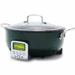 GreenPan 6qt Elite Nonstick Essential Slow Cooker & Smart Skillet Ceramic