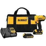 DeWalt 20V Max Cordless Compact Drill Driver Kit DCD771C2