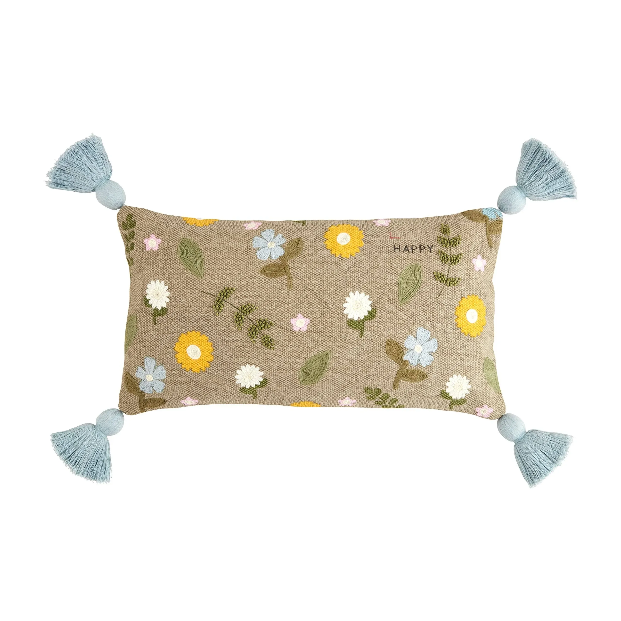 Happy Lumbar Floral Pillow by Mudpie