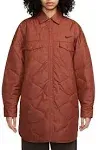 Nike Womens Oversized Quilted Trench Puffer Coat Rugged Orange FB8732-832 Medium