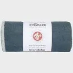 Manduka eQua Yoga Hand Towel - Quick Drying Microfiber, 16&#034;, Midnight 