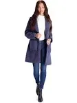 Womens Teddy Faux Shearling Faux Fur Coat