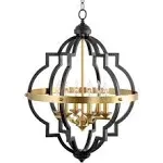 Kira Home Capistrano 28&#034; 6-Light Rustic Farmhouse Chandelier