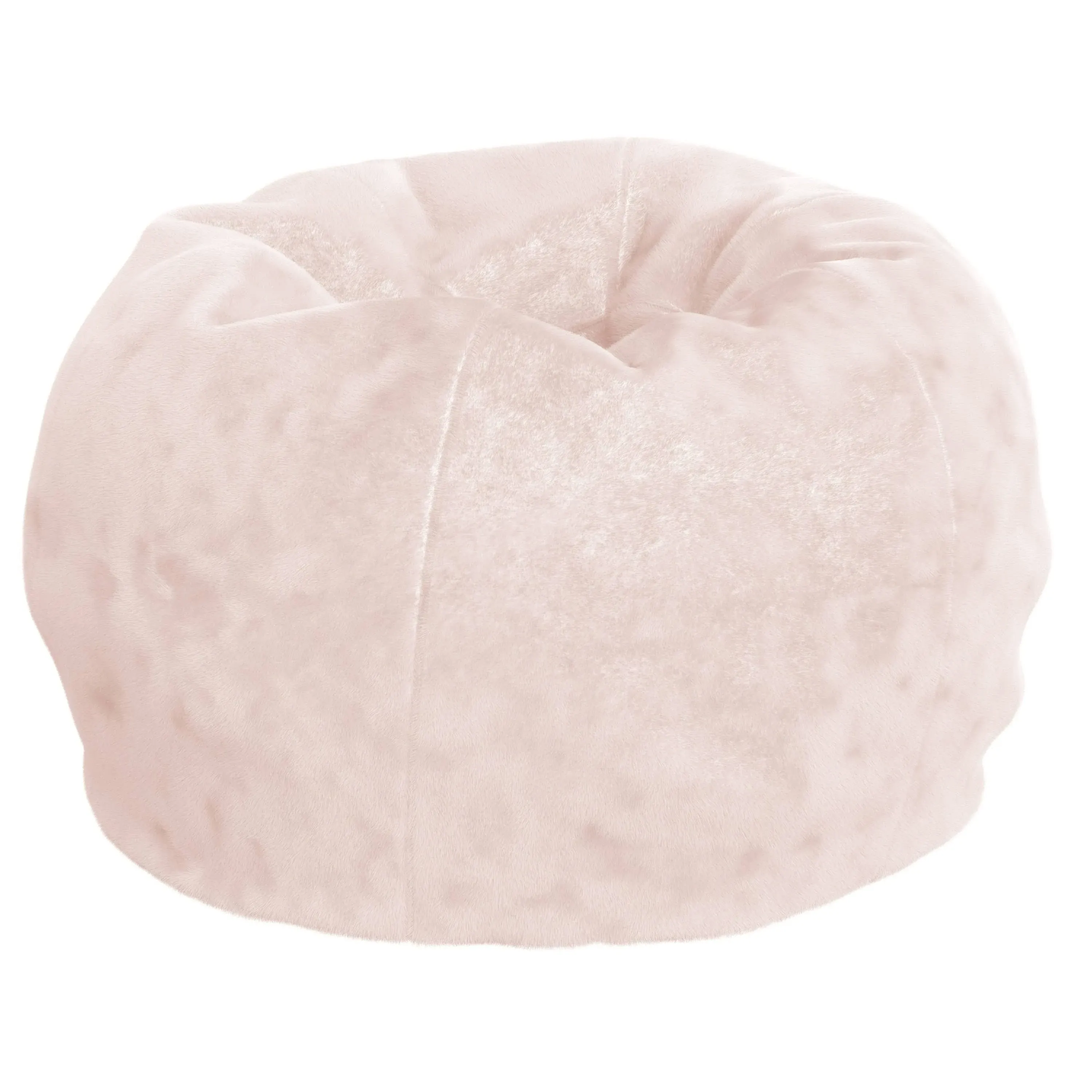 Flash Furniture Small Bean Bag Chair for Kids and Teens, Blush Furry