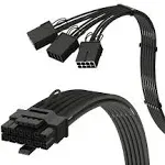 LINKUP - AVA PCIE 5.0 12VHPWR 16Pin (12+4) 16AWG Sleeved High 