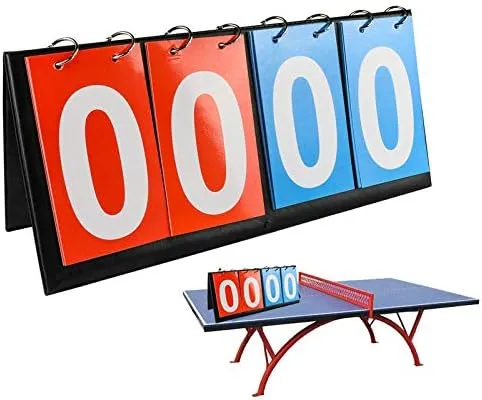 APORO Portable Table Top Scoreboard Flipper, Multi Sports Score Flip Scoreboard