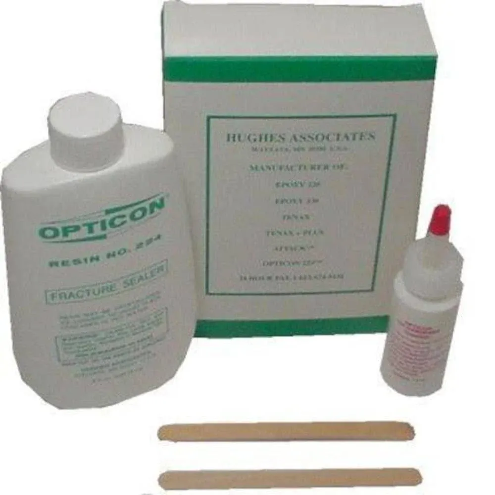  2 Opticon Fracture Sealer &amp; Hardener Lapidary Cabochon Kits