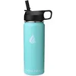 HYDRO CELL Stainless Steel Insulated Water Bottle with Straw - For Cold & Hot Drinks - Metal Vacuum Flask with Screw Cap and Modern Leakproof Sport Thermos for Kids & Adults (Coral/Punch 24oz)