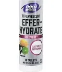 Now Foods Effer Hydrate Effervescent Lemon Lime 10 Tablets