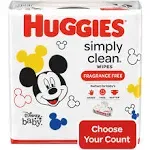 Huggies Baby Wipes Simply Clean Unscented