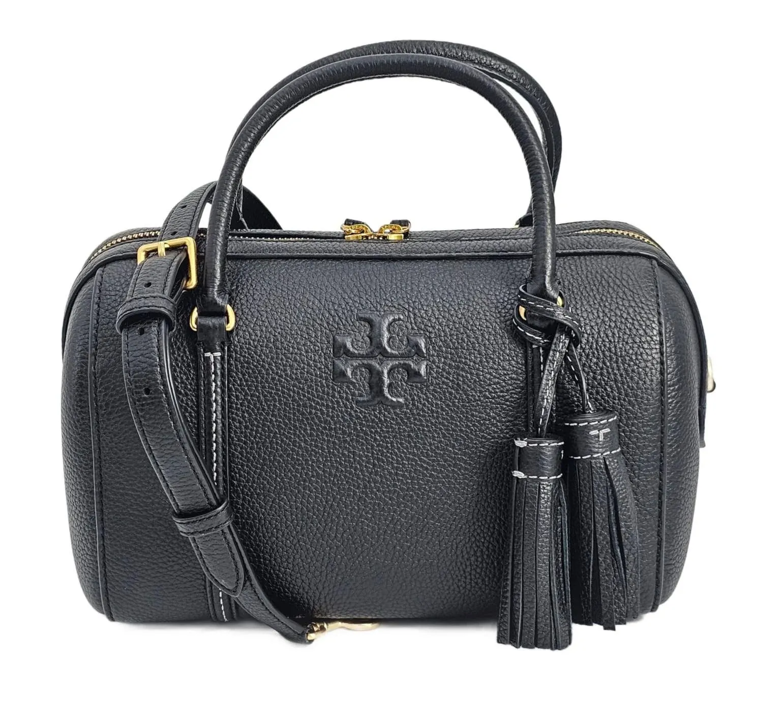 Tory Burch 141955 Thea Black With Gold Hardware Women's Small Satchel Bag