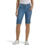 Lee Women's Plus Legendary Mid Rise Rolled Bermuda Short