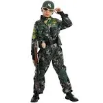 Spooktacular Creations Kids Army Special Forces Costume, Camo Trooper Costume Outfit for Kids