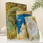 Decorative Book Box Set of 3 Fake Book Trinket Keepsake Storage Box，Faux Anti...