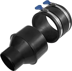 4" to 2-1/2" Reducer w/ 4" Rubber Coupler Fitting & Turn Key Clamps