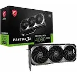 MSI Ventus GeForce RTX 4080 SUPER 16GB GDDR6X PCI Express 4.0 Video Card RTX 4080 SUPER 16G VENTUS 3X OC