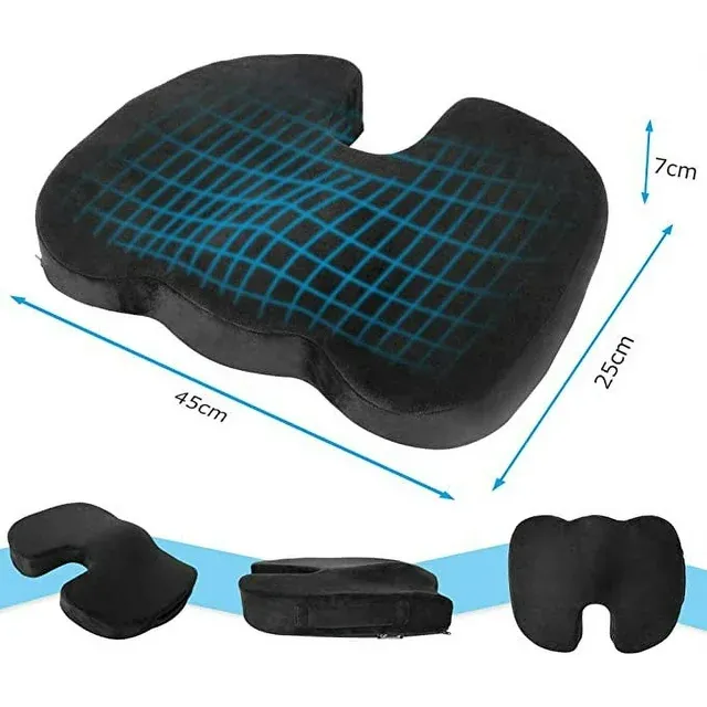 Seat Cushion for Office Chair Memory Foam Coccyx Seat Cushion Desk Chair Car ...