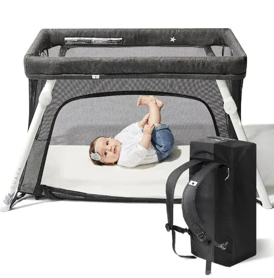 Guava Lotus Lightweight Travel Crib and Portable Baby Playard Backpack New