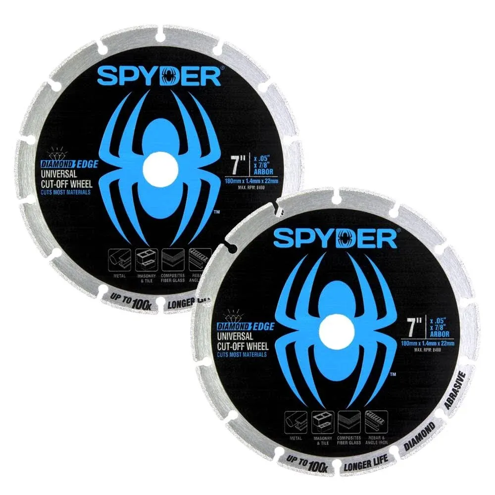 Spyder Diamond Bite Diamond Edge 2-Pack 7-in Diamond Cut-off Wheel