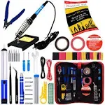 Soldering Iron Kit, 60W Soldering Iron Adjustable Temperature 30-in-1, 5 Sold...