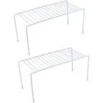 Evelots Kitchen Shelves, Cabinet Organization Mini Storage Shelf, White,Set of 2