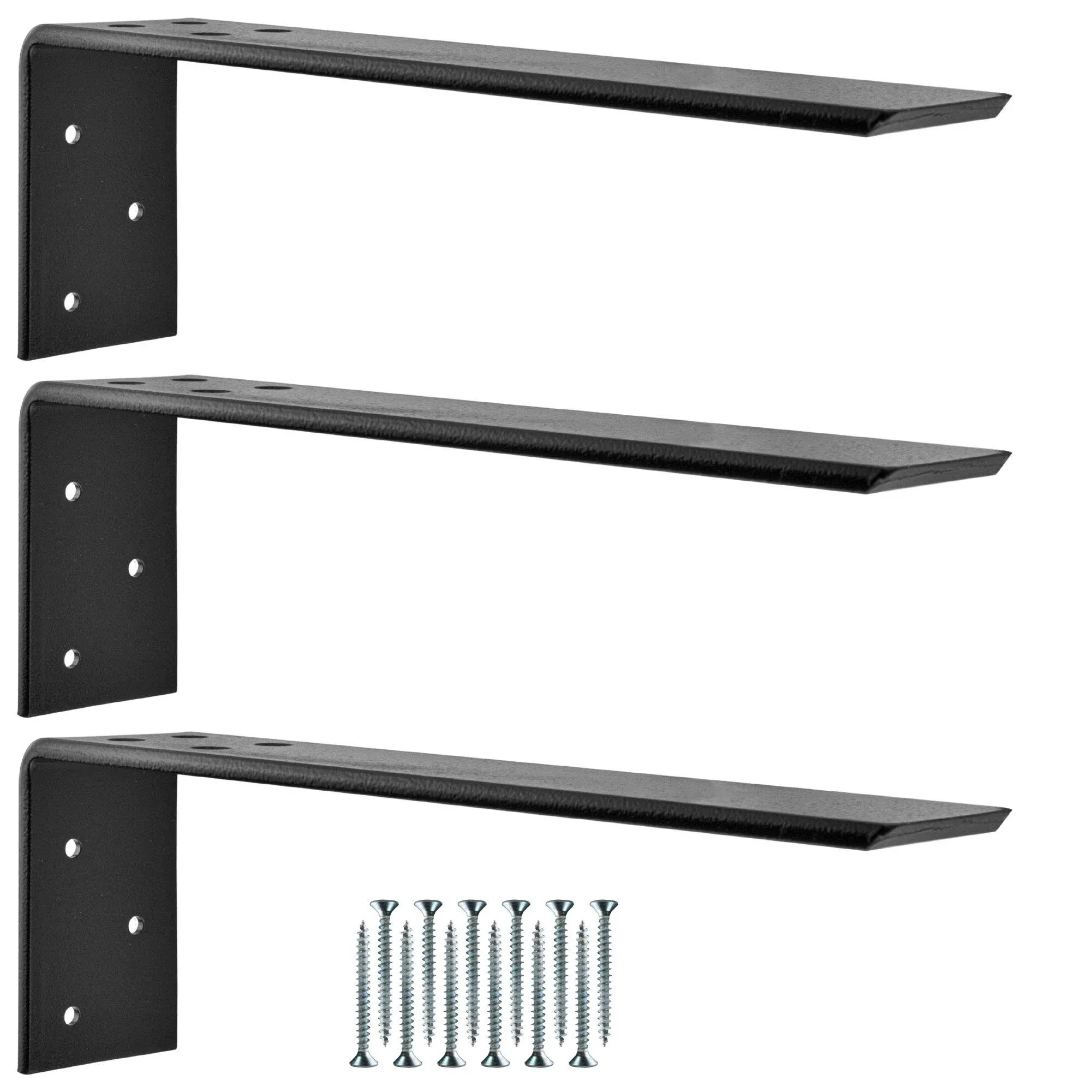 12 inch MaxTite L-Shaped Counter Top Support Bracket Set of 3 with 12 Screws 933021