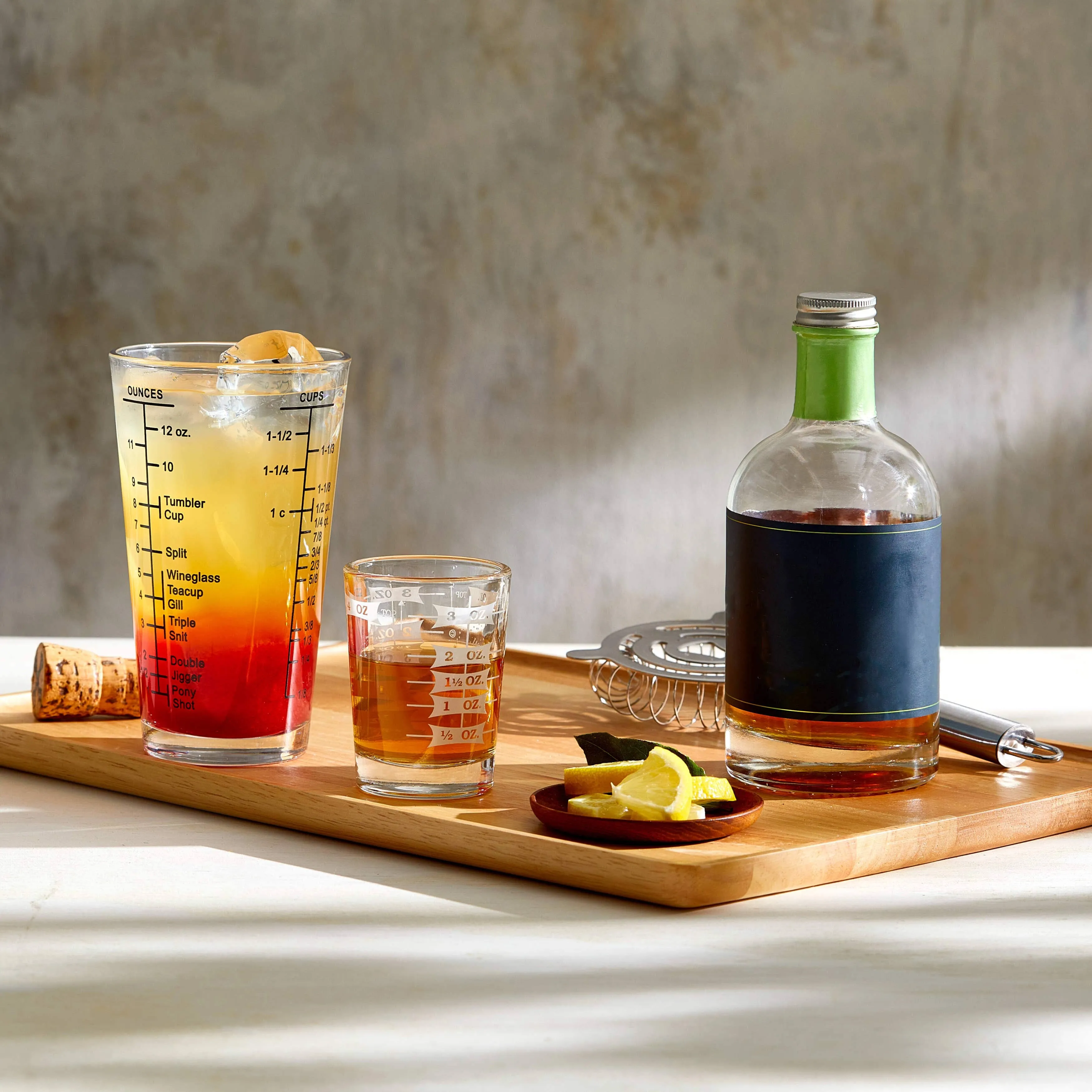 Libbey 2-Piece Mixologist Essentials Measuring Glass Set