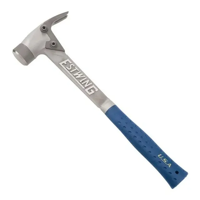 Estwing ALBL 14 oz Blue Vinyl Grip Aluminum Hammer with Smooth Face