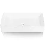 LM2414B 24 in. W x 14 in. D Black Ceramic Rectangular Vessel Sink