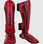 Venum Elite Shin Guards - Red Camo - XL - Venum