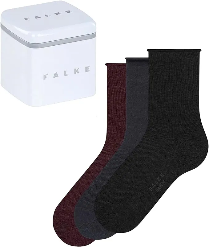 Falke Black Happy Box 3 Pack Socks