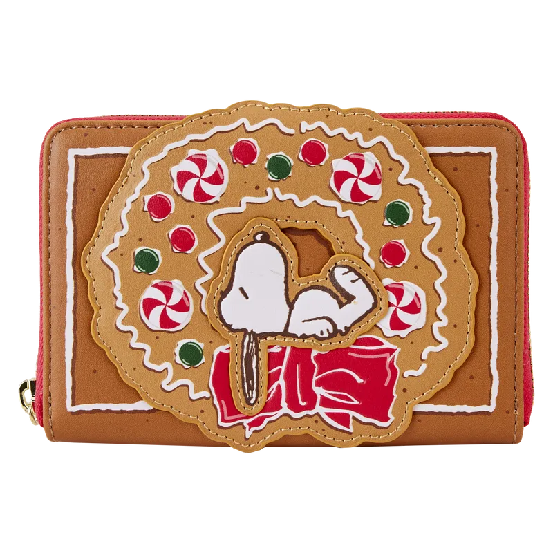 Loungefly Peanuts Snoopy Gingerbread Wreath Wallet Snoopy