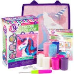 B Me DIY Unicorn Latch Hook Kit for Girls Mini Rug Sewing Set 15 Colorful Yarn 