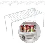 Evelots Kitchen Cabinet Wire Shelf Organizer/Rack - 6 Pack Sturdy Metal Shelf Risers - Double Your Counter Space - Great for Kitchen, Freezer, Pantry