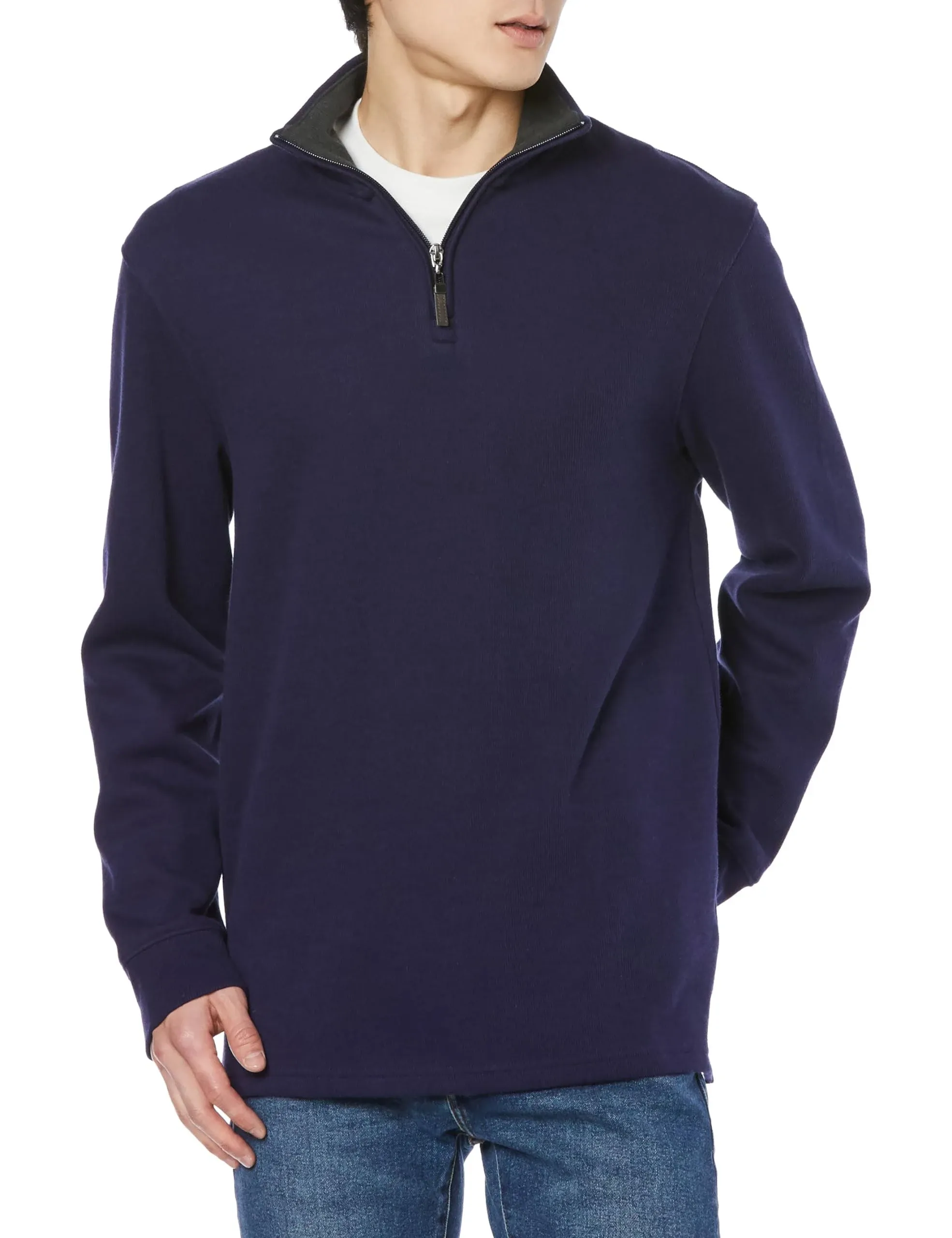 Amazon Essentials Men's Quarter-Zip French Rib Sweater