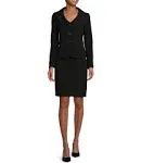 Nipon Boutique 2pc Jacket & Skirt Set - Black - US 6 (S)