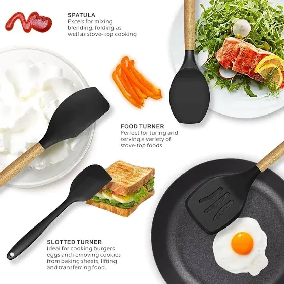 Silicone Cooking Utensils Set 446°F