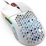 Glorious Gaming Mouse - Model O Minus 58 g Superlight Honeycomb Mouse, Glossy White Mouse, USB Gaming Mouse