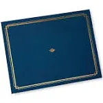 Gartner Studios Certificate Kit, Includes 6 8.5" x 11" Blue with Gold Detail Certificate Holders