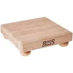 John Boos Boos Block B Series Square Wood Cutting Board with Feet, 1.5-Inch Thickness, 9" x 9" x 1 1/2", Maple