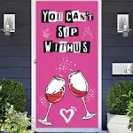 You Can’t Sip Withus Hot Rose Pink Happy Birthday Banner Background Multi 