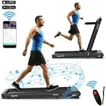 SuperFit 4.75HP 2 In 1 Folding Treadmill W/Remote APP Control Black