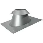 Selkirk Corporation Jsc8aaf 8 inch SuperPro Flashing 0/12-6/12 Pitch with Storm Collar Galvalume