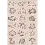 Hero Arts Crafts Woodblock Stamps + Ink Kit, Sea Life