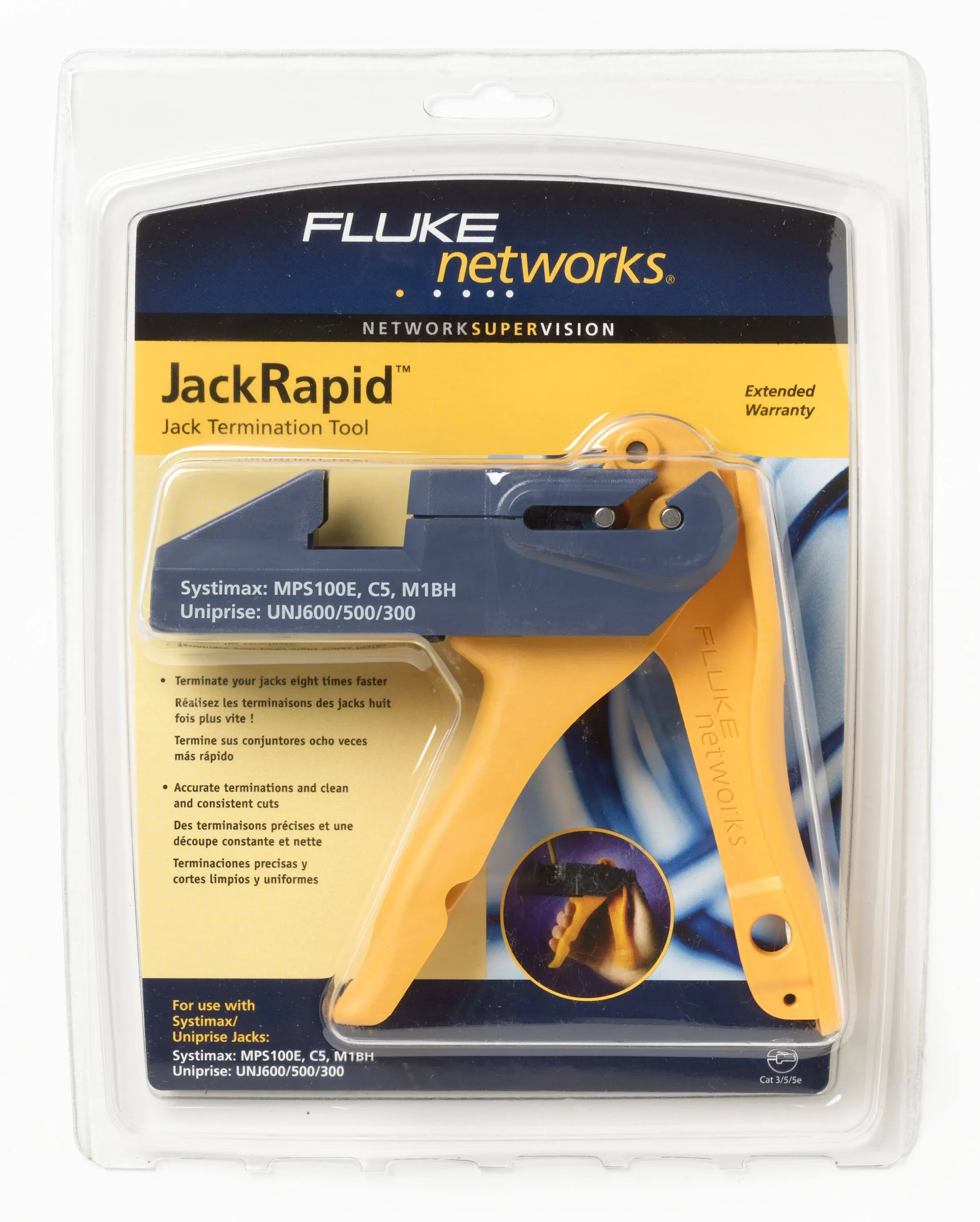 Fluke Networks JR-ORT-2 JackRapid Punch Down Tool for Ortronics TJ5E00, TJ600, TJ610