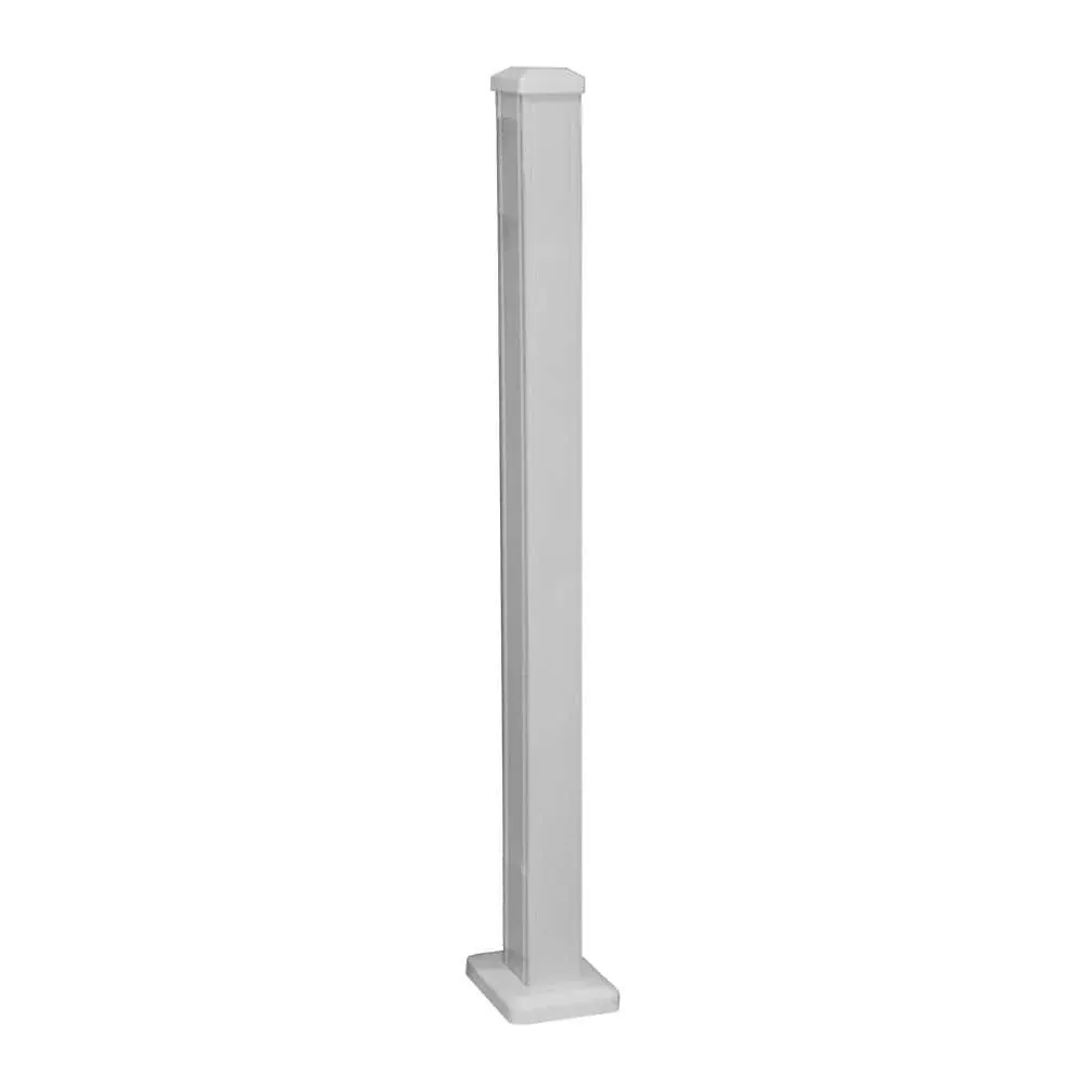 Stanford 2.5 in. x 2.5 in. x 44 in. Textured White Aluminum Post Kit